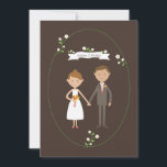 Convite Casamento de Retrato do Casal de Cartoon Ilustrado<br><div class="desc">Uma suíte de convite de casamento com caricaturas bonitas de casal de desenho animado. Encontre um par que se assemelhe a você.</div>