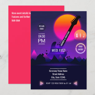 Convite Casamento de Rock and Roll