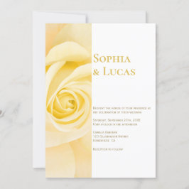 Convite Casamento de Rosa Amarelo Moderno