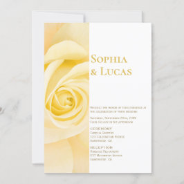 Convite Casamento de Rosa Amarelo Moderno