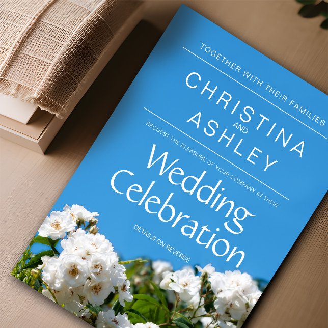 Convite Casamento de rosa branca (Criador carregado)