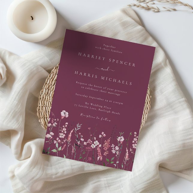 Convite Casamento de Rosa de Mauve e Dusty (Criador carregado)