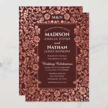 Casamento de Rosa de Ouro Elegante Vitoriano