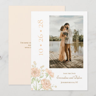 Convite Casamento de Rosa Pêssego Salve a Data