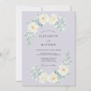 Convite Casamento de Rosa Radiante Lilás