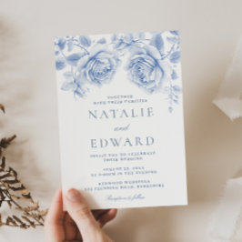 Convite Casamento de Rosas Azuis Encantados