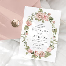 Casamento de Rosas Cor-de-Rosa e Folhagens Elegant