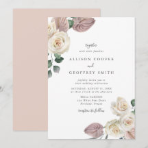Casamento de Rosas e Orquídeas em Aquarela