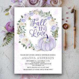 Convite Casamento de Rosas Lavanda de Outono