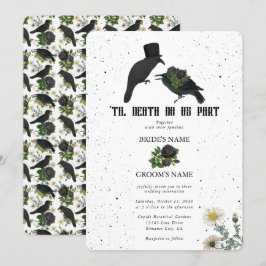 Convite Casamento de Rosas Negras do Halloween