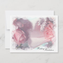 Convite Casamento de Rosas Rosa Suave