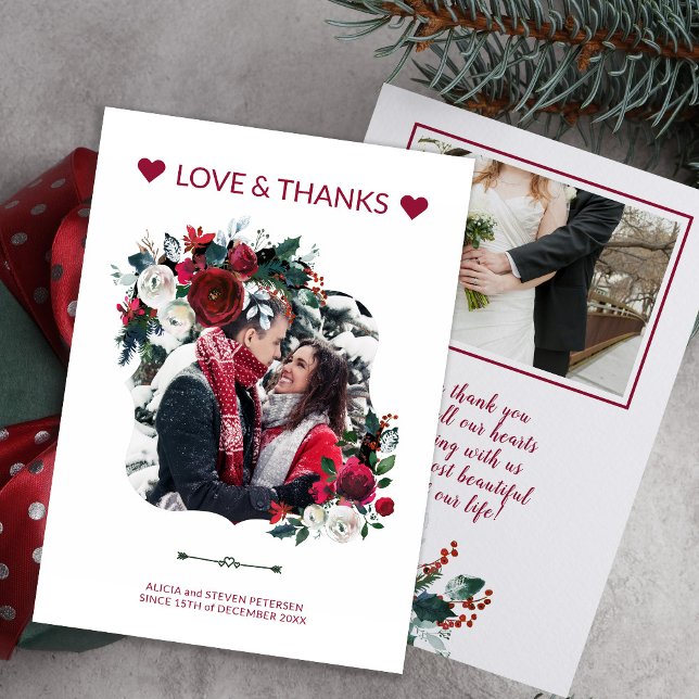 Convite Casamento de Rosas Rustic Burgundy de inverno Obri (Criador carregado)