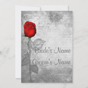 Convite Casamento de Rosas vermelhas