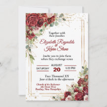 Casamento de Rosas Vermelhas Elegantes
