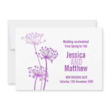 Casamento de roxo de flor moderna de Chervil reage