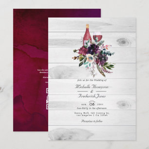 Convite Casamento de RSVP com Código QR para Degustação de