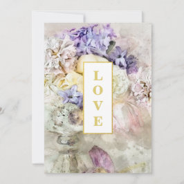 Convite *~Casamento de RSVP de Buquê QR de Flores de Jardi