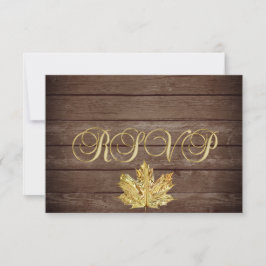 Convite Casamento de RSVP de outono country personalizado 