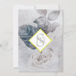 Convite * Casamento de RSVP de RSVP de Monograma de Flor R