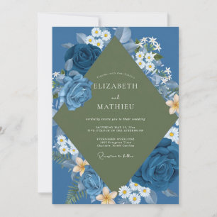 Convite Casamento de Safira Oliva Margarida Eucalipto