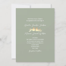 Casamento de Sage Green Dourado Lovebird