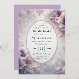 Convite Casamento de Sangue de Inverno de Silver e Soft Am