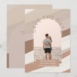 Convite Casamento de Save The Dates de Foto Moderna