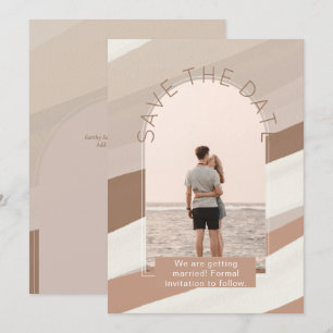 Convite Casamento de Save The Dates de Foto Moderna