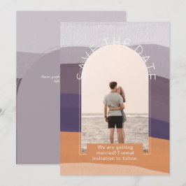 Convite Casamento de Save The Dates de Foto Moderna