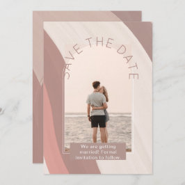 Convite Casamento de Save The Dates de Foto Moderna