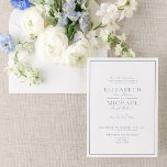 Convite Casamento de Script Clássico Azul Elegante Dusty<br><div class="desc">Crie entusiasmo, antecipação e alegria em seus convidados para o seu casamento formal azul empoeirado com o Convite de Casamento de Script Clássico Elegante Azul Dusty. Projetado profissionalmente, cada fonte e estilo de tipo foram cuidadosamente escolhidos para criar uma aparência elegante e moderna, por um eterno, um convite de tendência...</div>