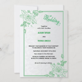Convite Casamento de Script Clássico Elegante de cinza e V