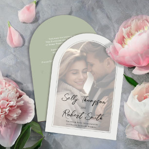 Convite Casamento de Script de Fotografia Simples