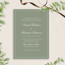 Casamento de Script de Fronteira Verde do Classic 