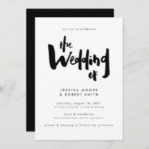 Casamento de Script de Pincel Negra Moderno Bold E