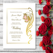 Casamento de Script de Quadro Dourado do ornamenta