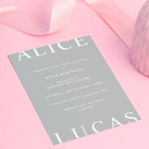 Convite Casamento de Script Elegante de Layout Ultra Moder