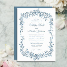 Casamento de Script Elegante Floral Floral de Dust