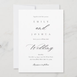 Convite Casamento de Script Elegante Moderno