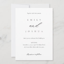 Convite Casamento de Script Elegante Moderno