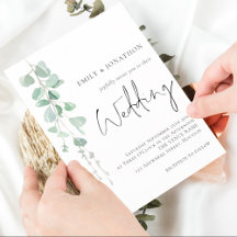 Casamento de Script Elegante Moderno Eucalyptus