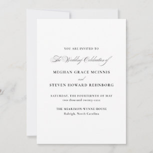 Convite Casamento de Script Formal
