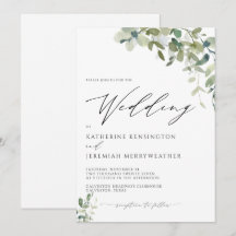 Casamento de Script Greenry Moderno Eucalyptus