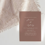Convite Casamento de Script Mauve Rosa Moderno Minimalista<br><div class="desc">Convite para Casamento de Script Mauve de Rosa Moderno Minimalista</div>