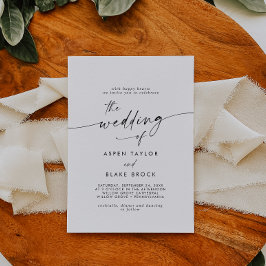 Convite Casamento de Script Moderno