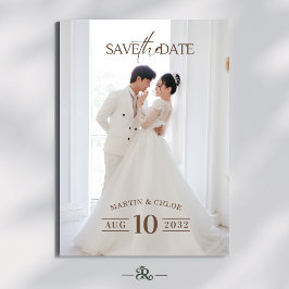 Convite Casamento de Script Romântico Minimalista Moderno