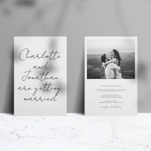 Convite Casamento de Script Ultra Moderno