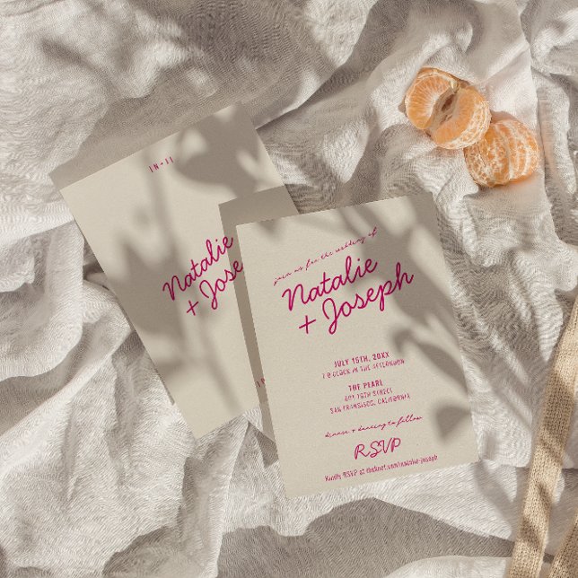 Convite Casamento de Script Whimsical Colorido Moderno (Criador carregado)