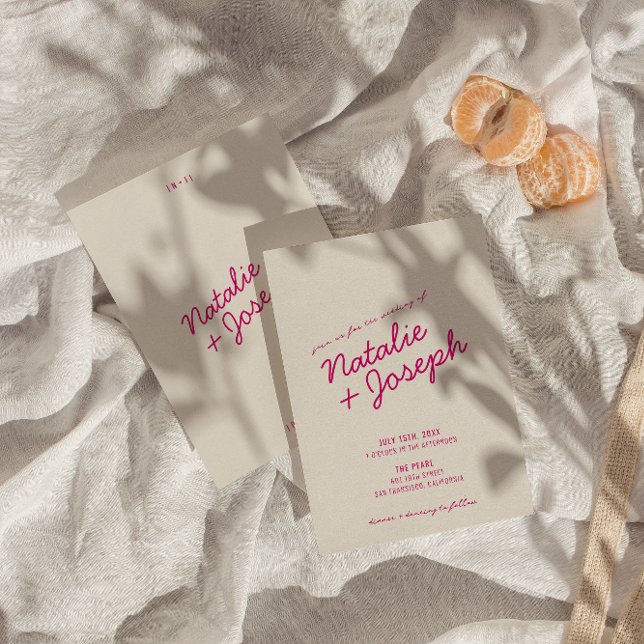 Convite Casamento de Script Whimsical Colorido Moderno (Criador carregado)