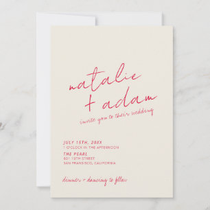 Convite Casamento de Script Whimsical Colorido Moderno